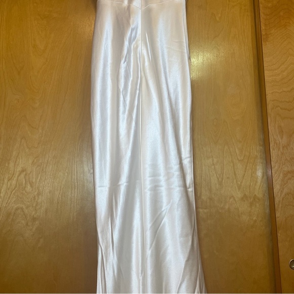 NEW! Galia Lahav- Elise Ivory Satin Asymmetric Strap Reception Size US 0 Bridal - Picture 10 of 14